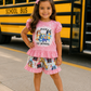 Blue Dog Back To School Short Set