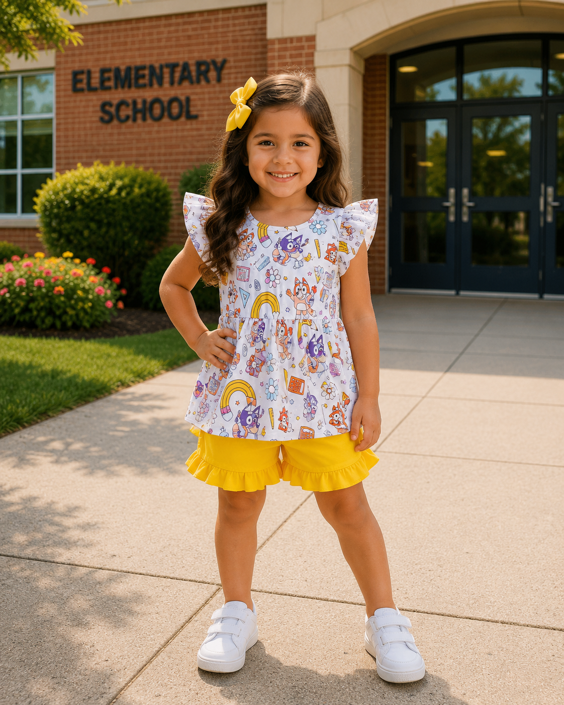 Blue Dog School Short Set
