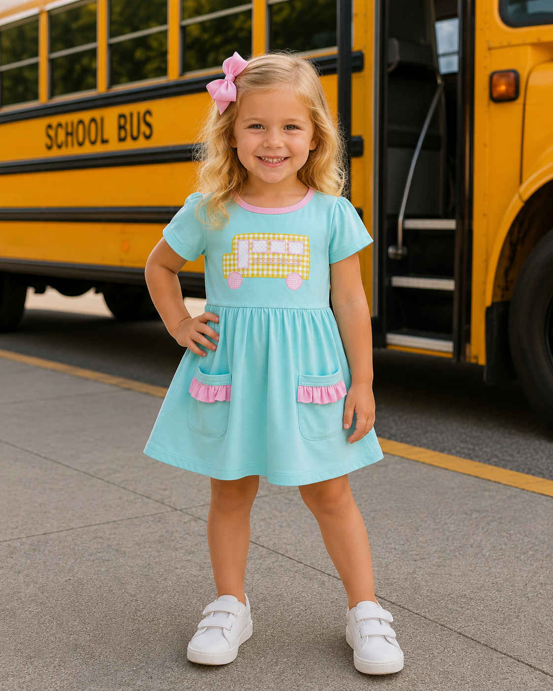 Blue Bus Dress