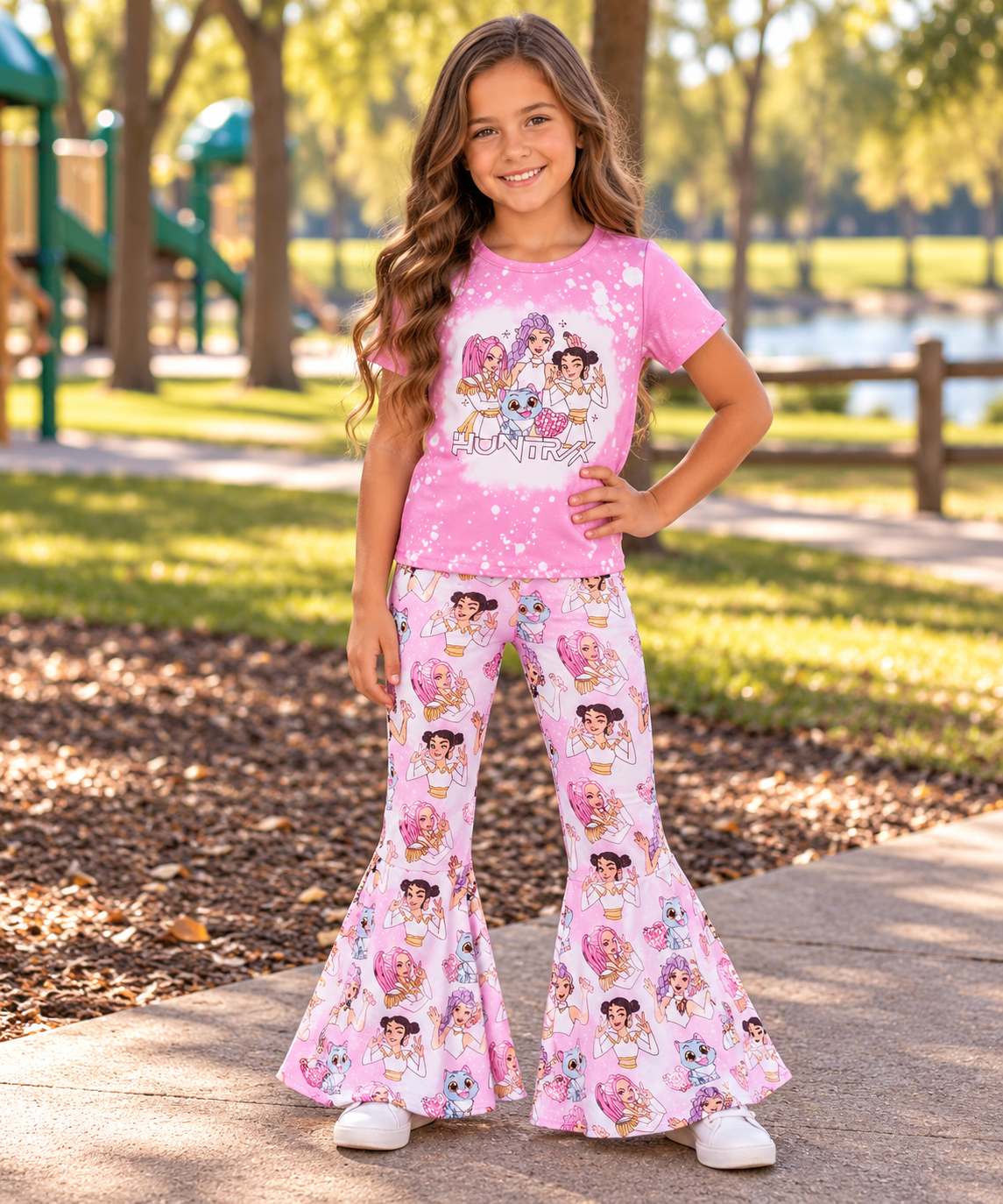 Pink Kpop Pant Set