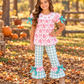 Pink & Aqua Pumpkin Pant Set