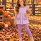 Purple Bow Pant Set