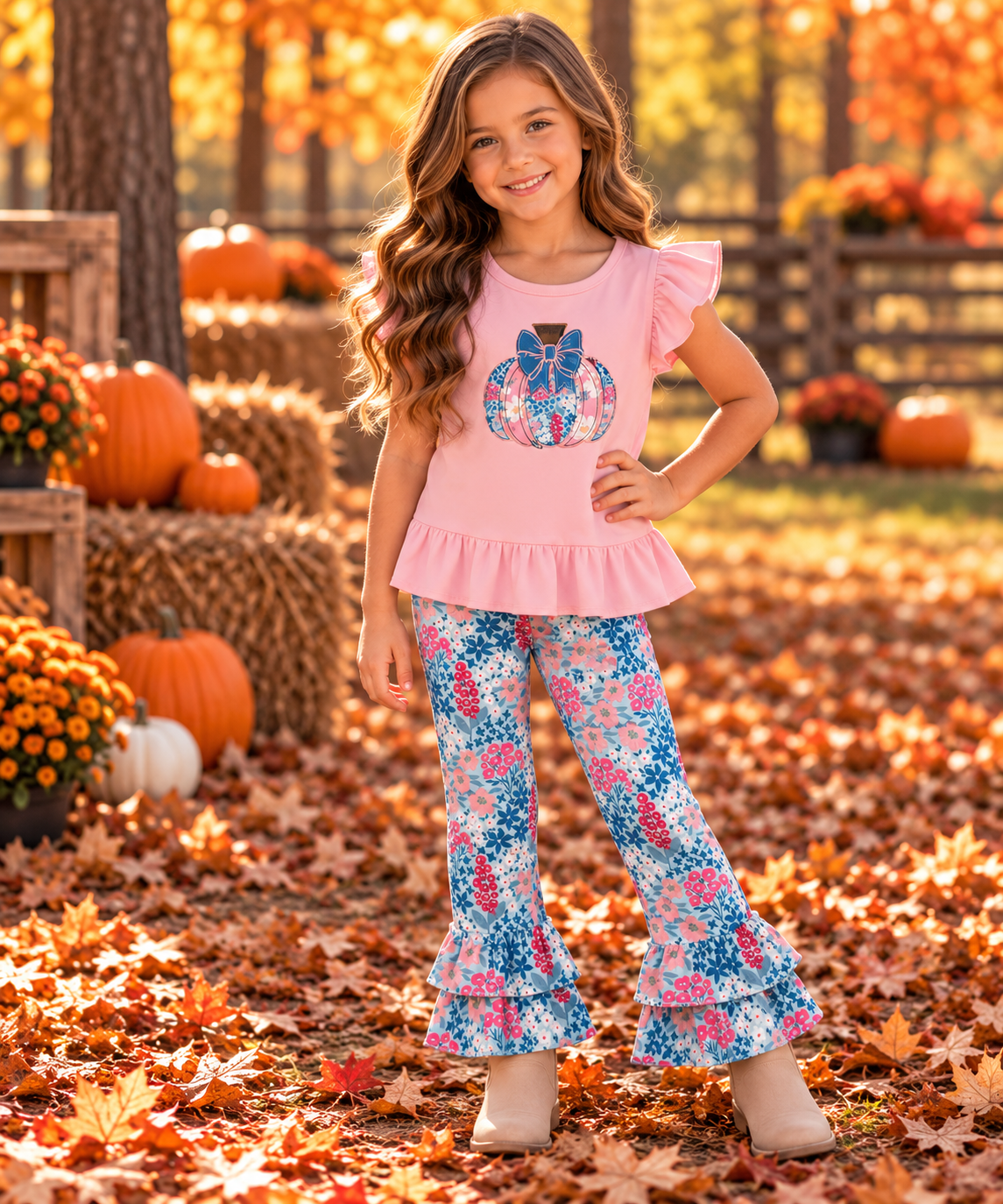 Floral Pumpkin Pant Set