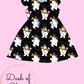 Flutter Sleeve-Frosty Dress