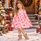 Long Sleeve Pink Candy Cane Dress