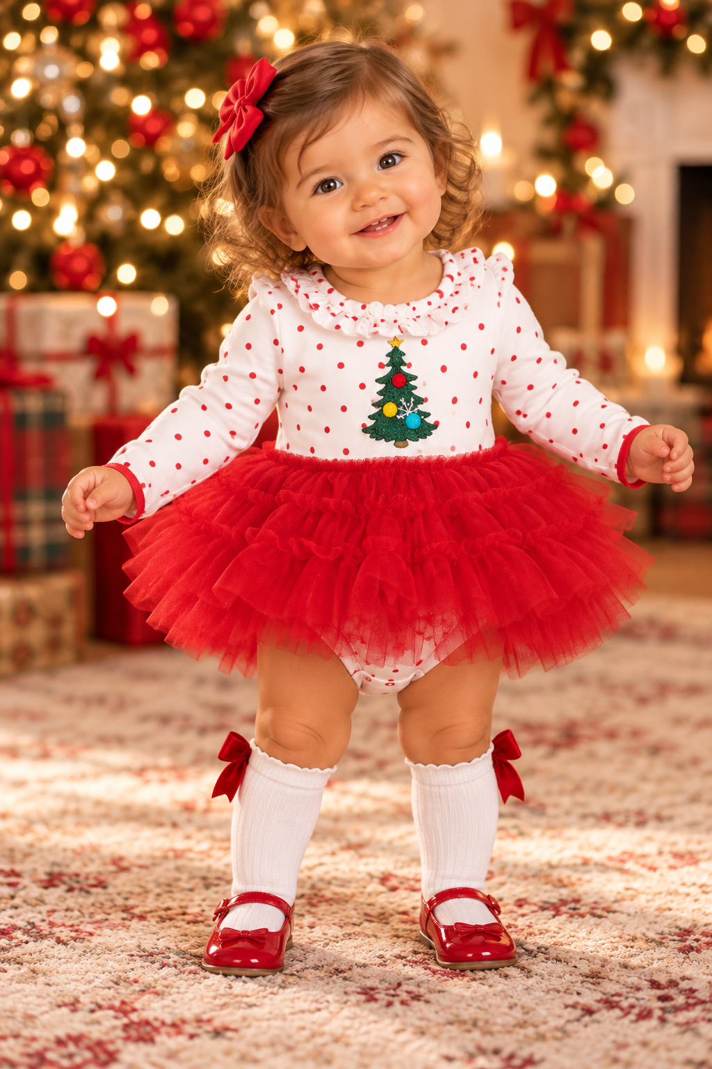 Polka Dot Tree Tutu Onesie