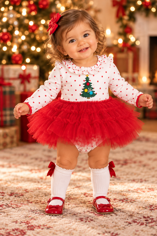 Polka Dot Tree Tutu Onesie