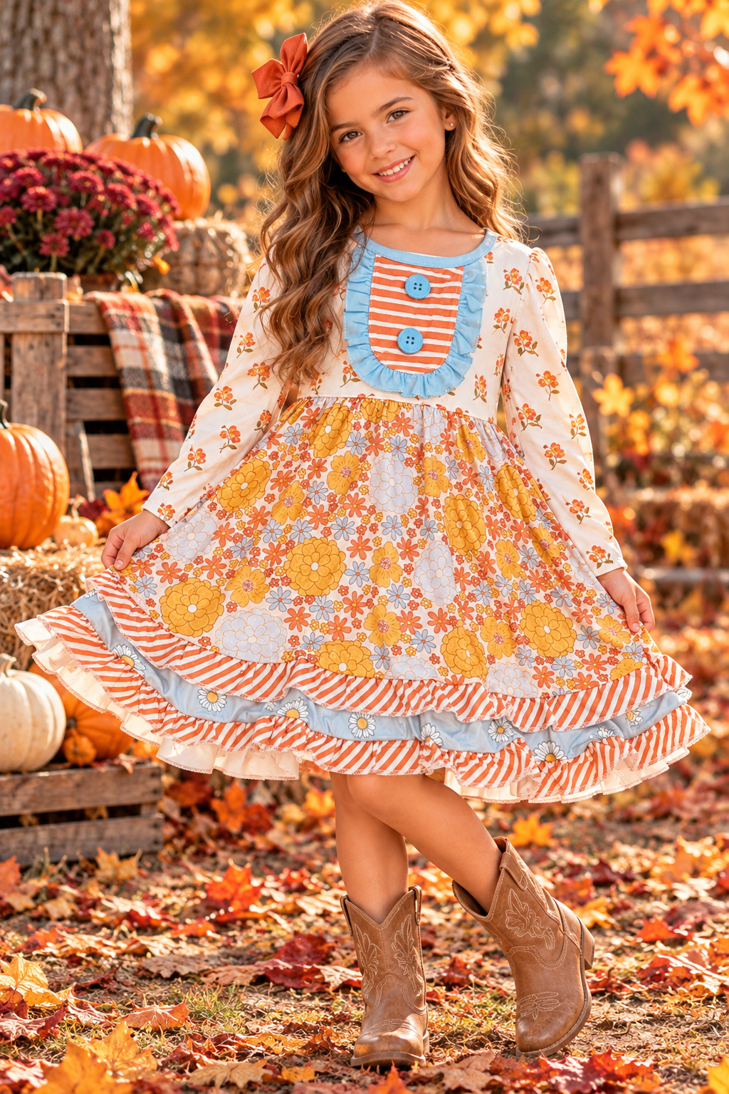 Fall Floral Dress