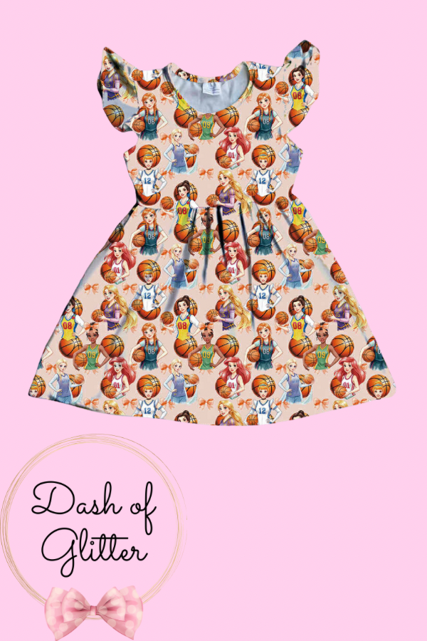 Flutter Sleeve-Basketball Princess