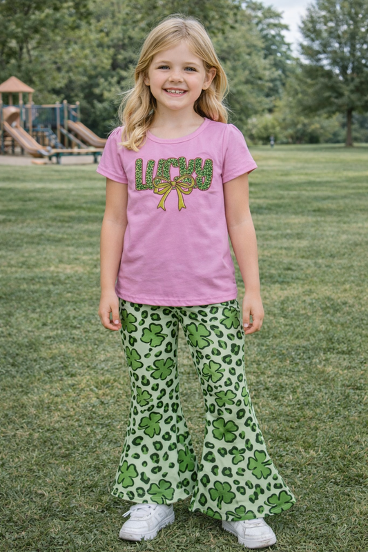 Lucky Leopard Bell Pant Set