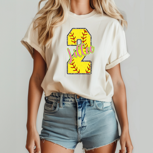CUSTOM SOFTBALL NUMBER