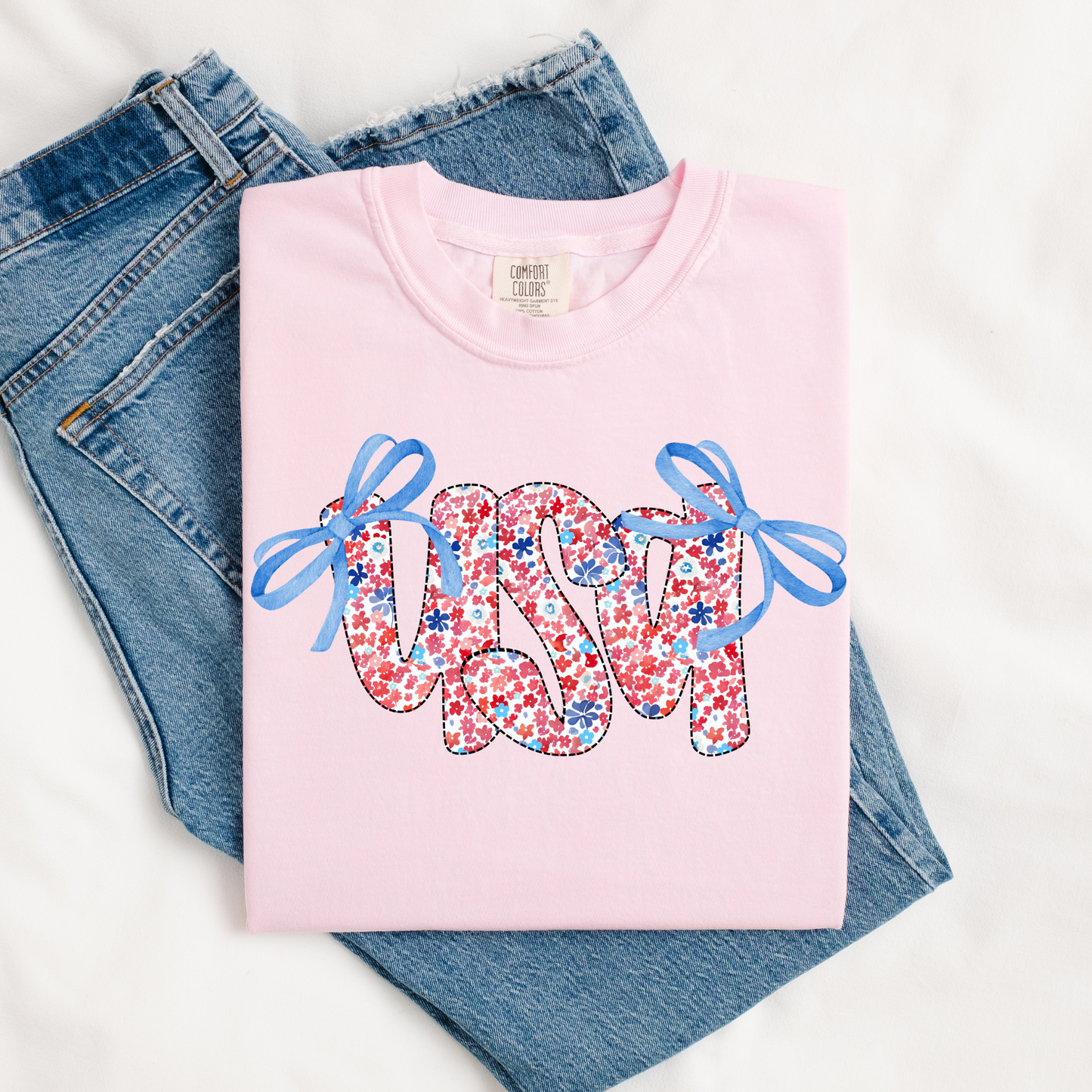 COMFORT COLORS-Floral USA Bows