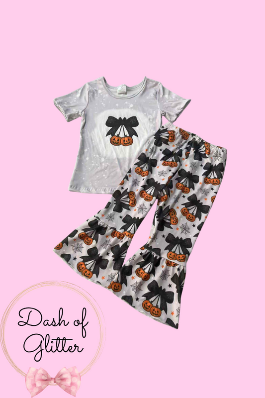 Pumpkin Bow Pant Set