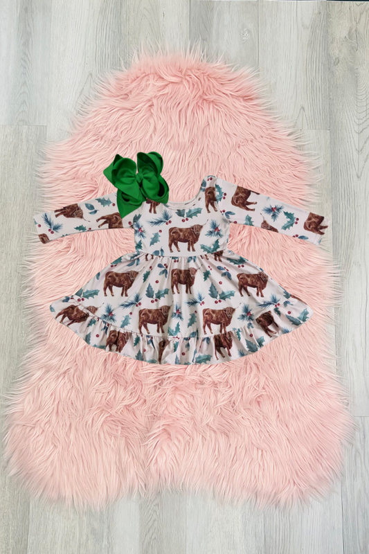 Holly Highland Cow Dress