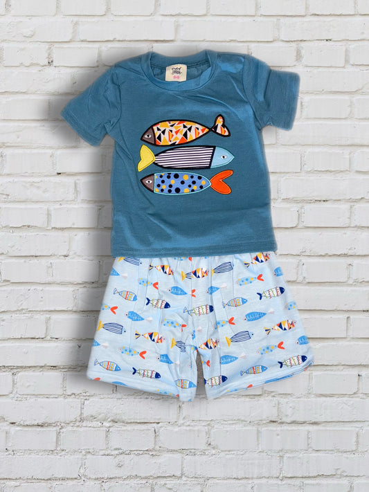 Boys Fish Short Set