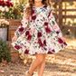 Maroon Floral Dress