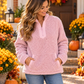 MOM-Mauve Sherpa Pull Over