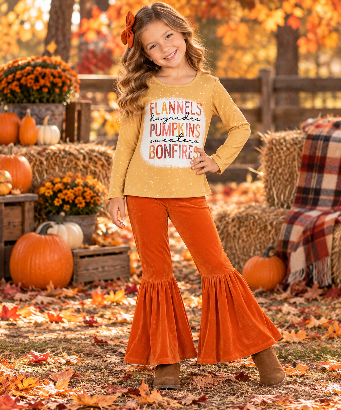 Fall Velvet Pant Set