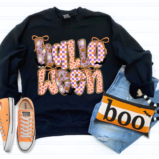 CHECKERED HALLOWEEN SWEATER
