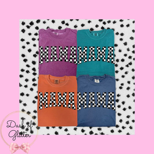 CC- MAMA Checkered Shirts- LEAVE COLOR IN NOTES