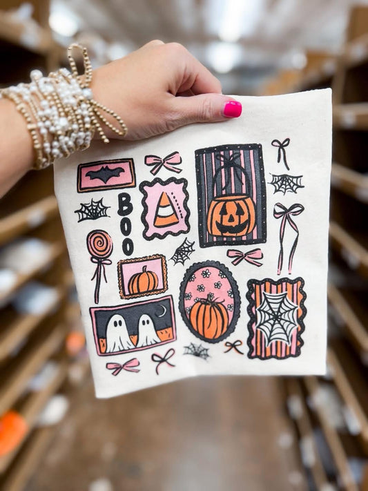 Pink & Black Halloween Collage