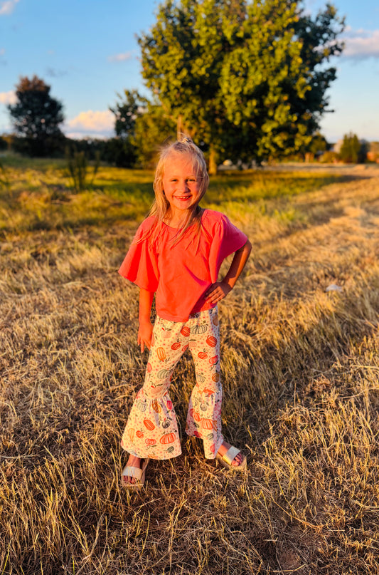 Polka Dot Pumpkin Bell Pant Set