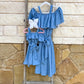 Mama & Me- Blue & White Polka Dot Dress