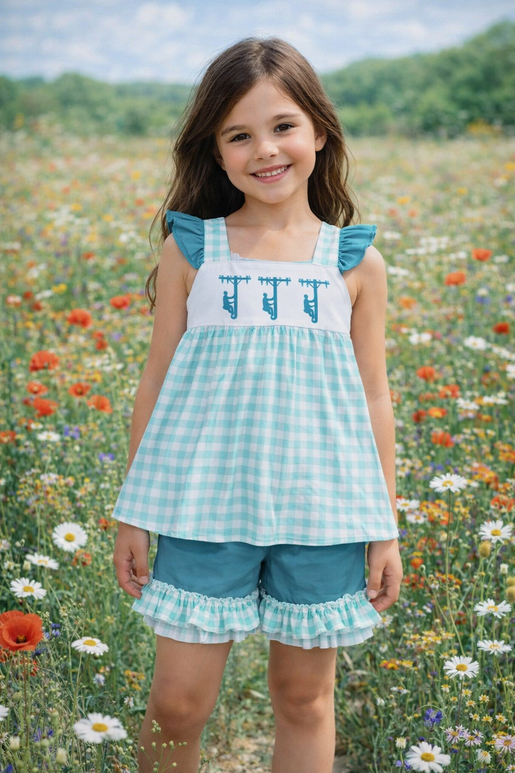Teal Lineman Short Set