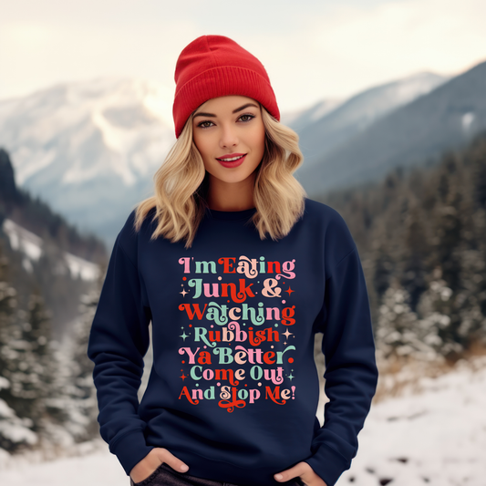 Adult-Eating Rubbish Sweatshirt