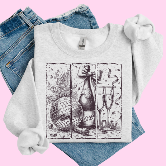Adult-New Year Panel Sweatshirt