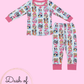 Pink Blue Dog Pajamas