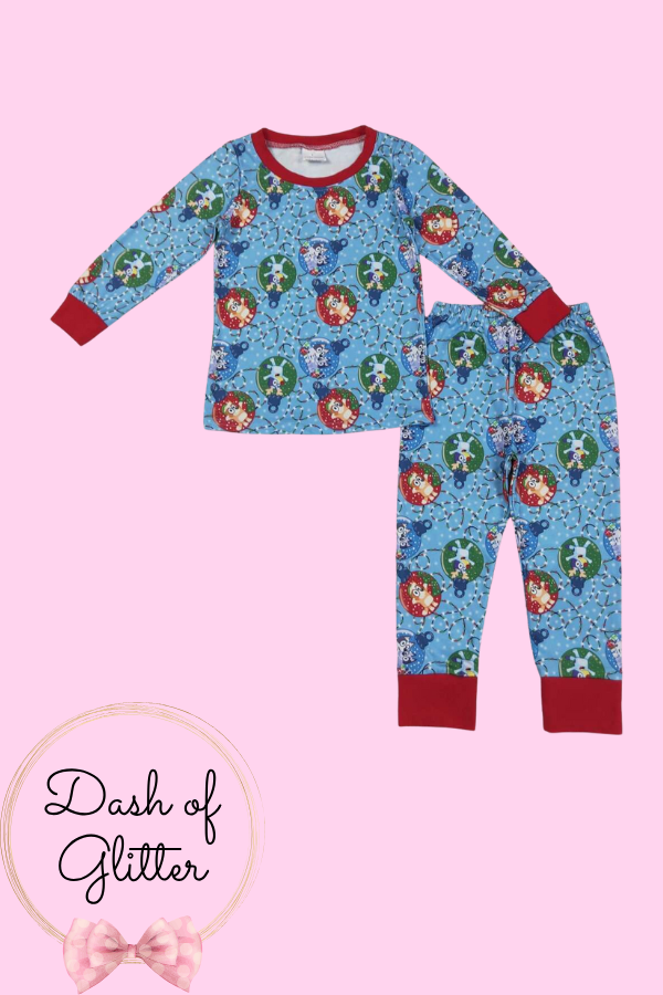 Blue Dog Bulb Pajamas