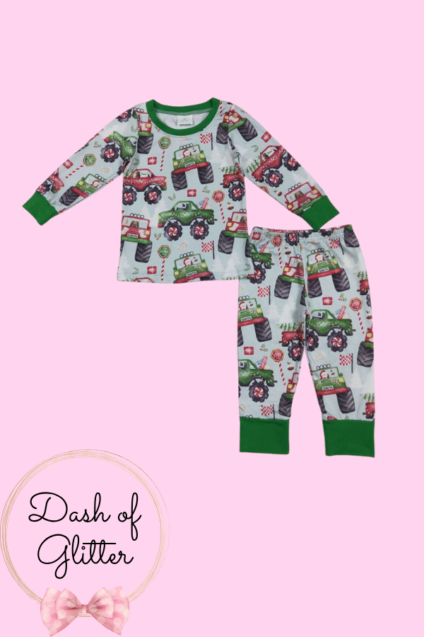 Christmas Monster Truck Pajamas