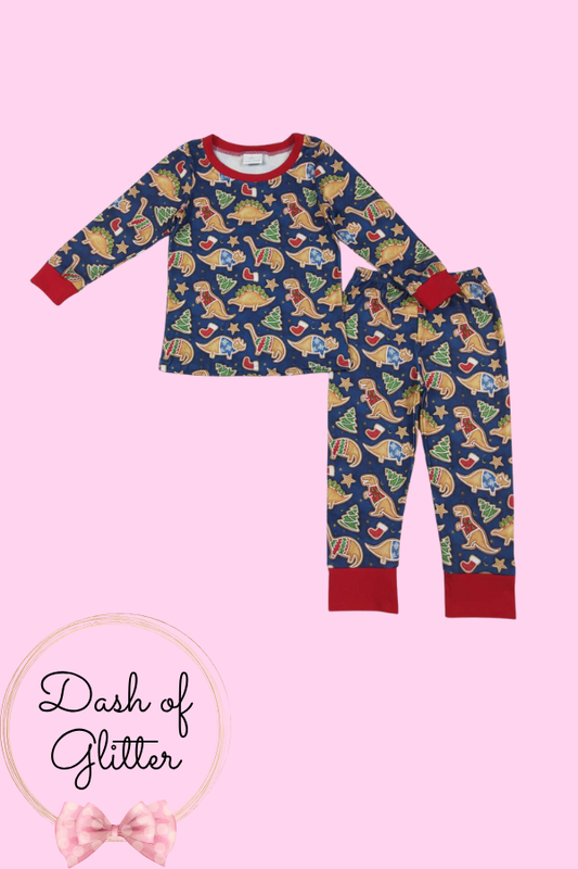 Gingerbread Dino Pajamas