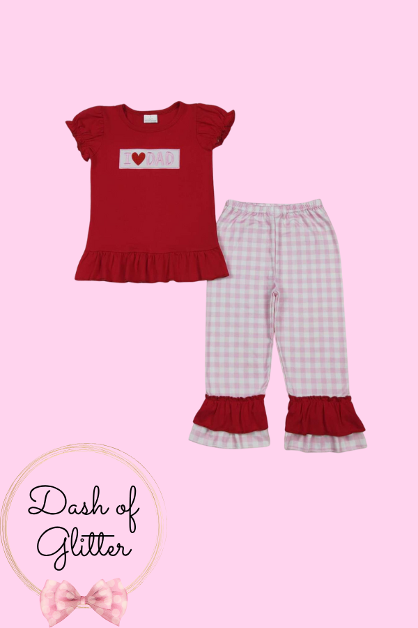 I Love Dad Pant Set