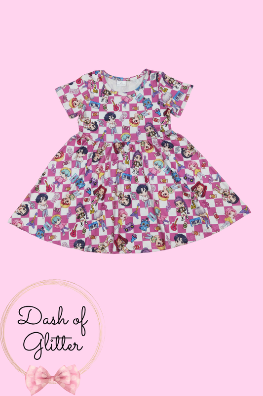 Checkered Huntrix Dress