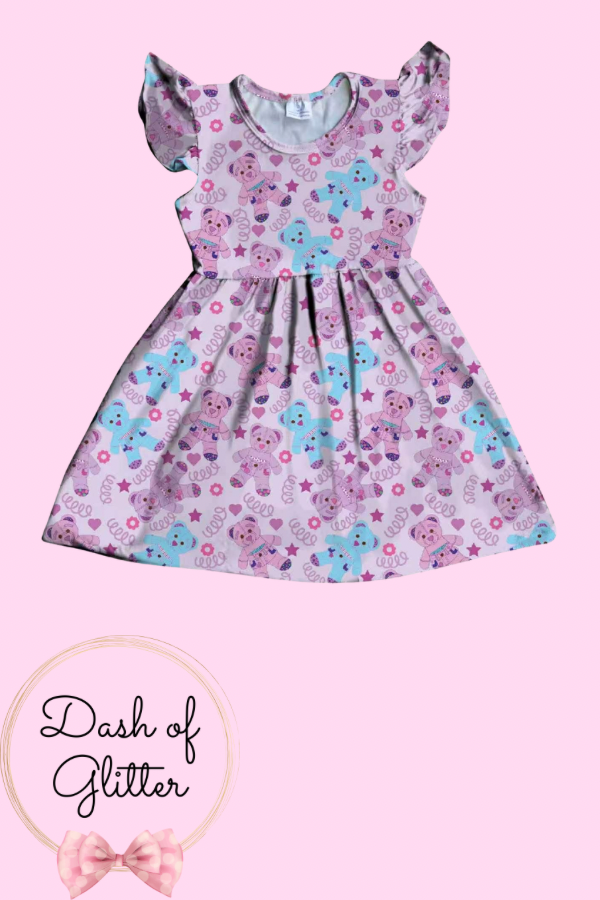 Pink & Blue Bear Dress