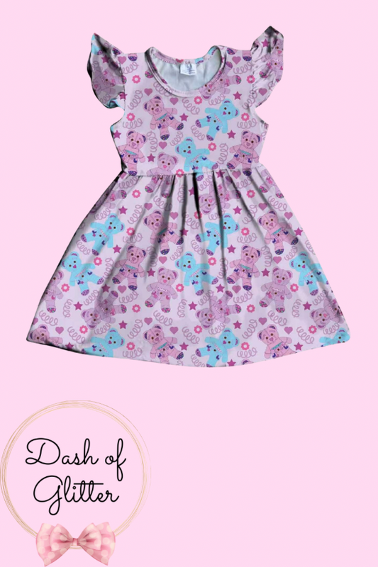 Pink & Blue Bear Dress