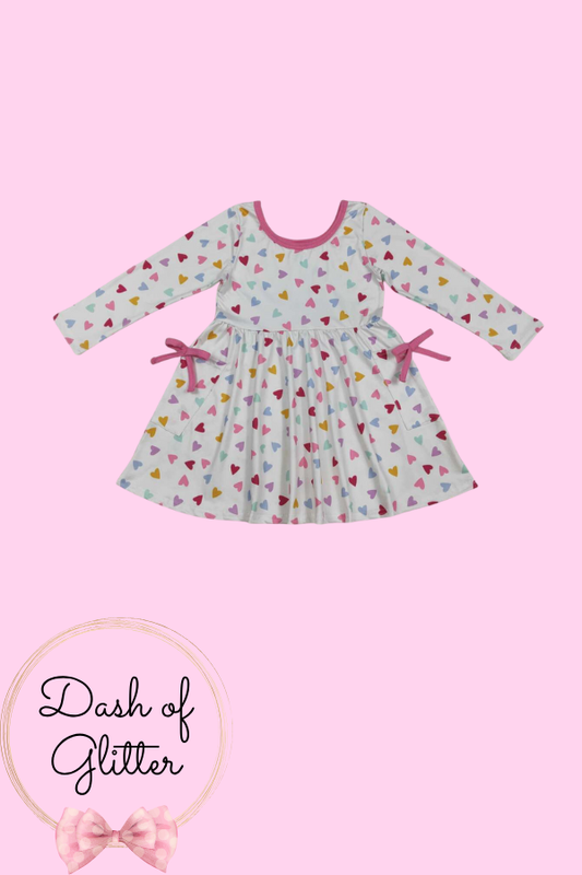 White Hearts Dress