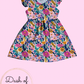 Floral Flutter Sleeve Dress