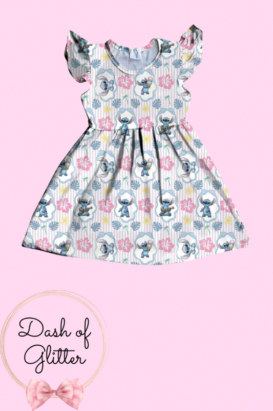 Stripe Alien Frame Dress
