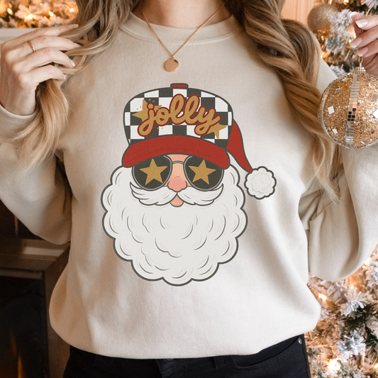 Gold Jolly Santa Sweatshirt