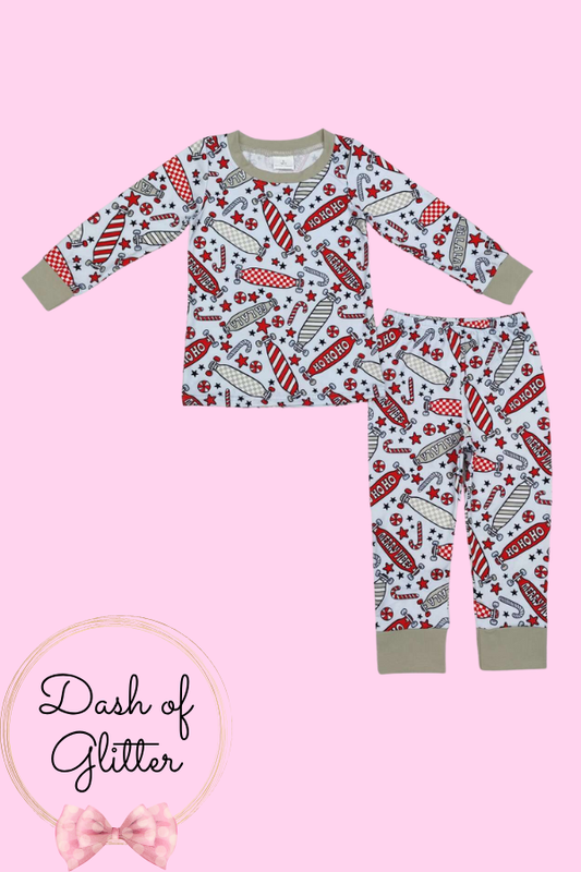 Christmas Skate Boards Pajamas