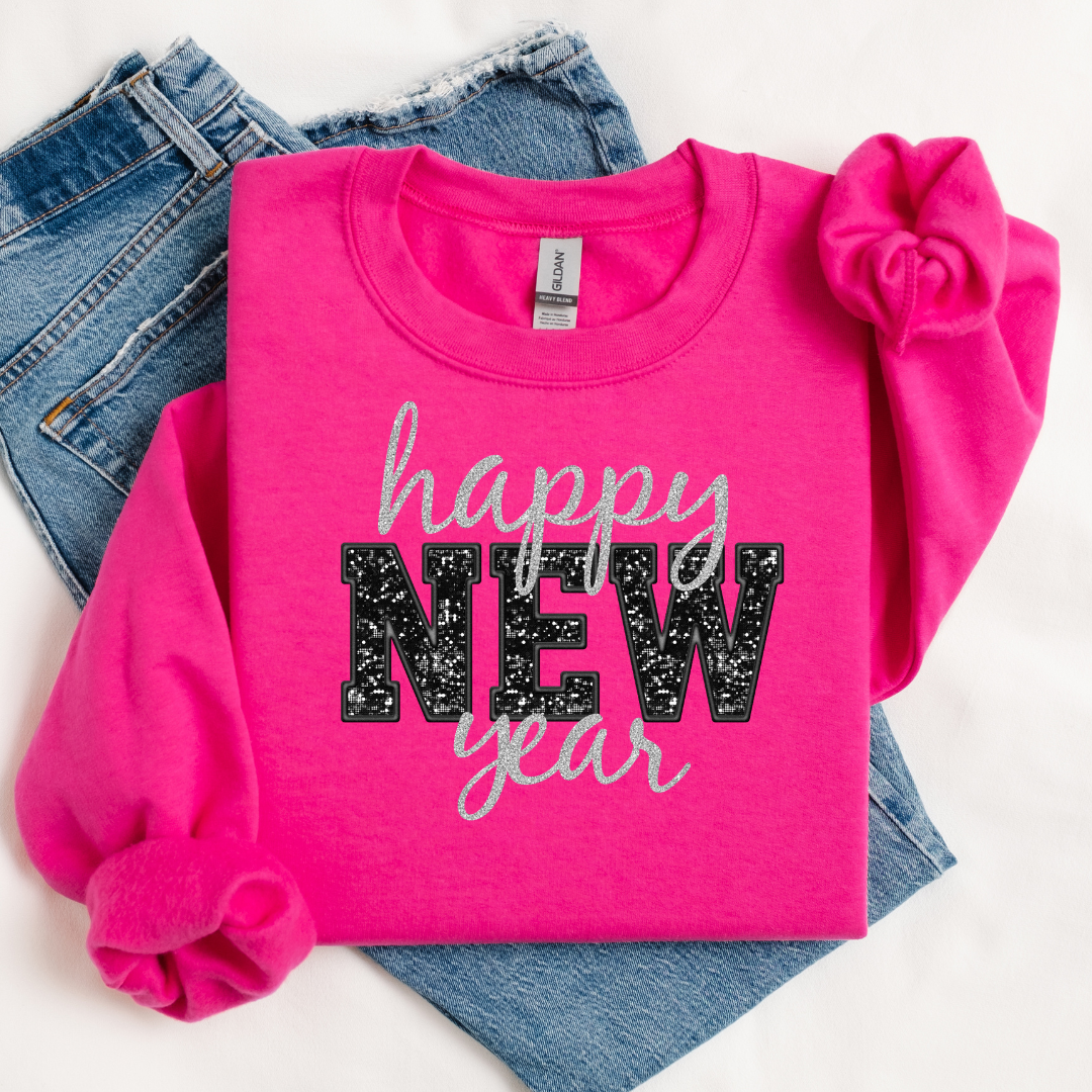 Hot Pink New Years Sweatshirt