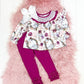 Plum Floral Pumpkin Pant Set