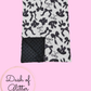 Black & White Bow Minky Blanket