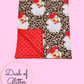 Leopard Santa Minky Blanket