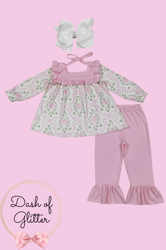 Pink Pumpkin Coquette Pant Set