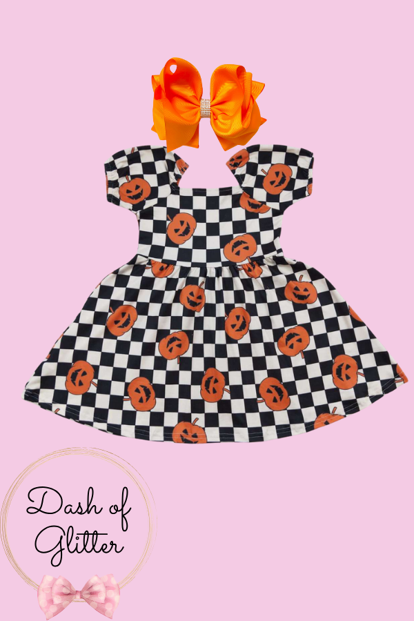 Checkered Pumpkin Dress