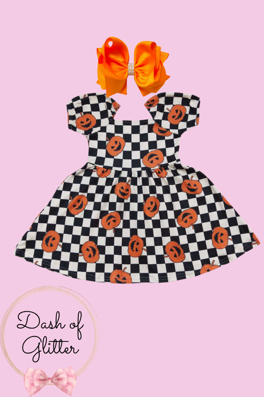 Checkered Pumpkin Dress